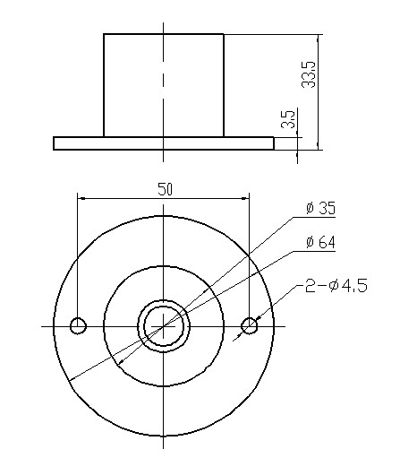 紫外輻射傳感器結(jié)構(gòu)尺寸圖 紫外輻射傳感器結(jié)構(gòu)尺寸圖