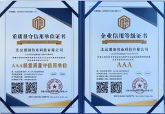 AAA級重質量守信用單位與AAA級企業信用等級證書